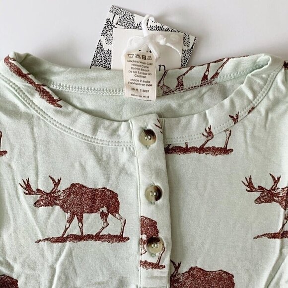 NWT Kate Quinn Organics Crop Henley Top 7-8 Years - Picture 3 of 7